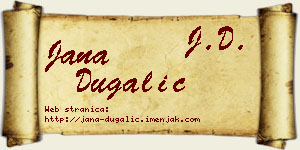 Jana Dugalić vizit kartica
